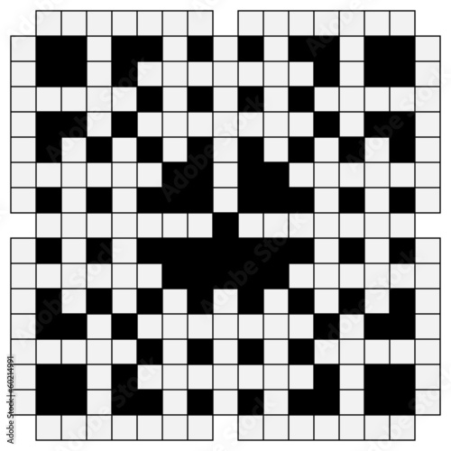 black and white crossword
