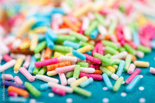 background of colorful sprinkles, jimmies for cake decoration