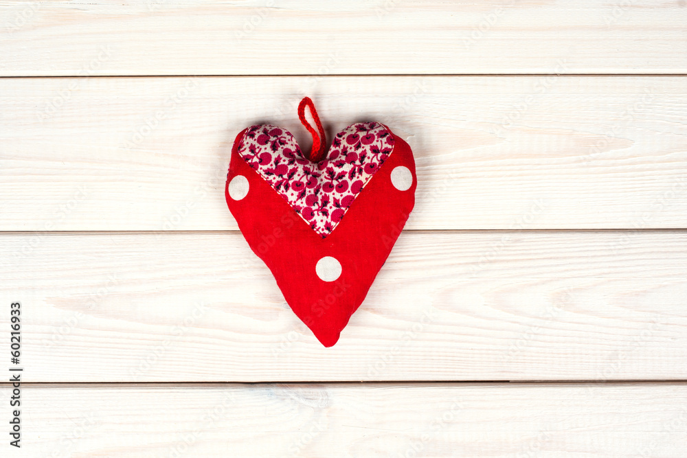 Red heart symbol hand made Red heart symbol hand made