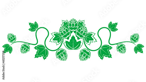 Green hop and malt border
