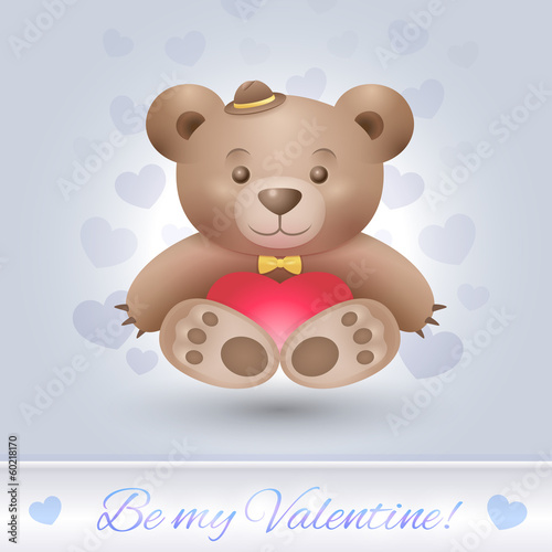 Gentle Teddy bear boy in love