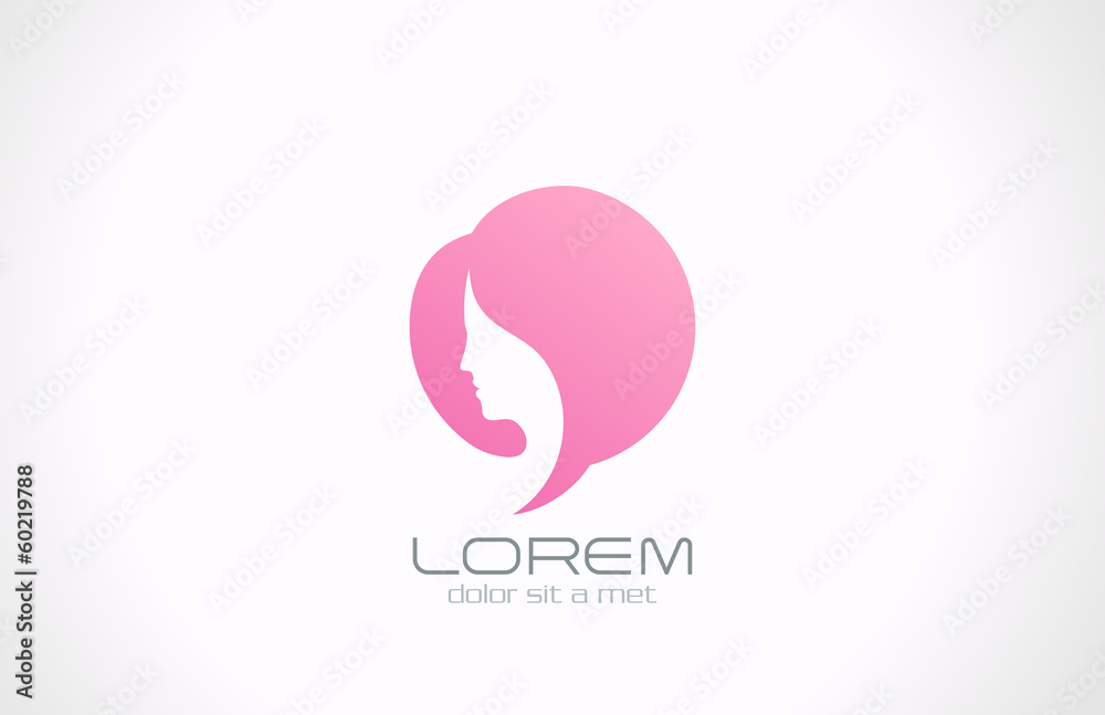 Logo Woman silhouette for Cosmetics, Beauty, Spa, Fashion