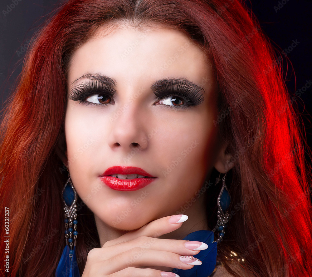 Fototapeta premium Beautiful portrait Fashion Glamour Girl.Beauty concept