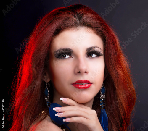 Beautiful portrait Fashion Glamour Girl.Beauty concept