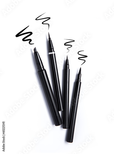 Eyeliners and stroke isolated on white 
