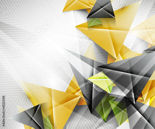 Geometric shape abstract triangle background