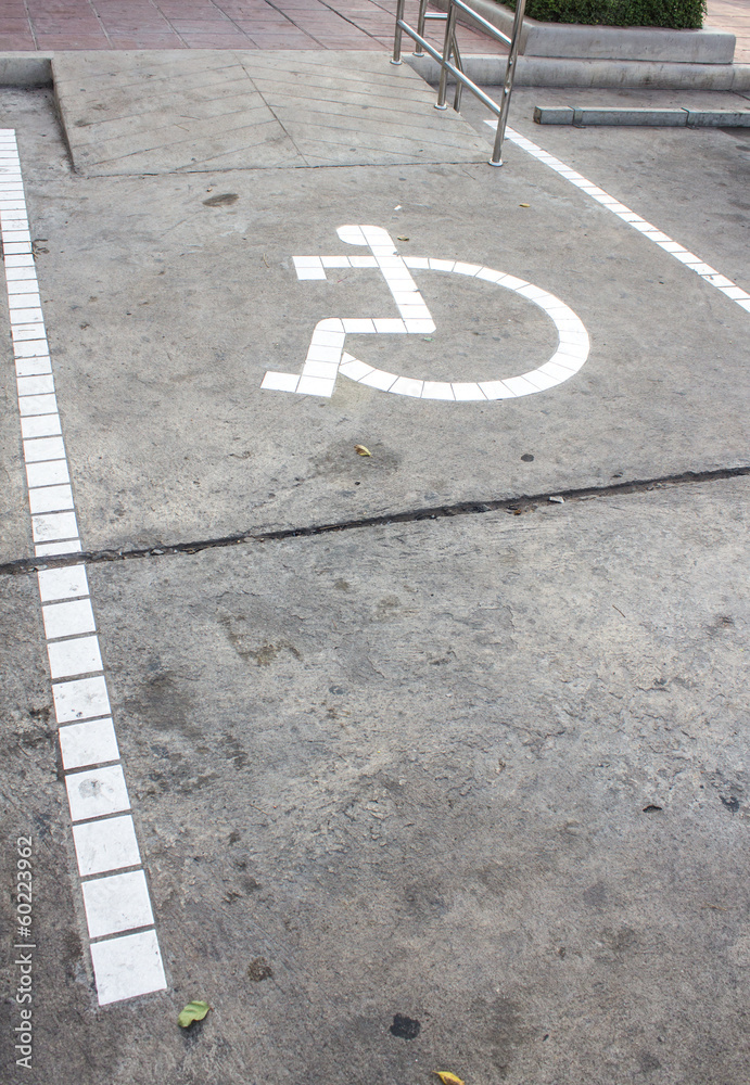 Fototapeta premium Disabled parking sign