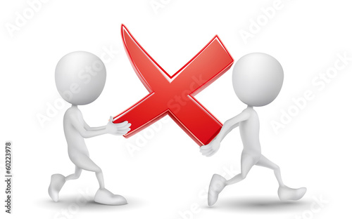 two people carried a rejected mark