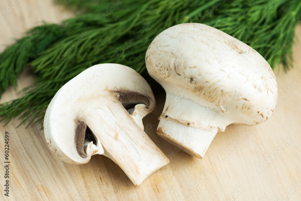 Fresh champignon mushrooms Fresh champignon mushrooms