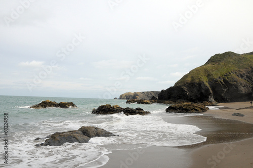 Sandy bay at Llangrannog in Cardigan