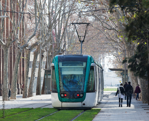 Ordinary tramway in Barcelona
