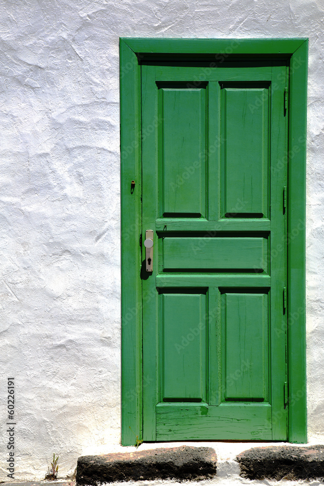 spain    colorated green wood as a
