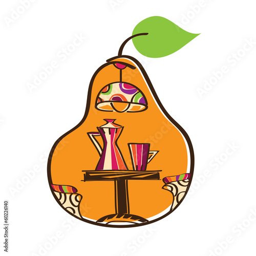 Duchess pear - the symbol for the cafe
