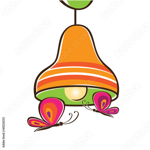 illustration of a butterfly lamp