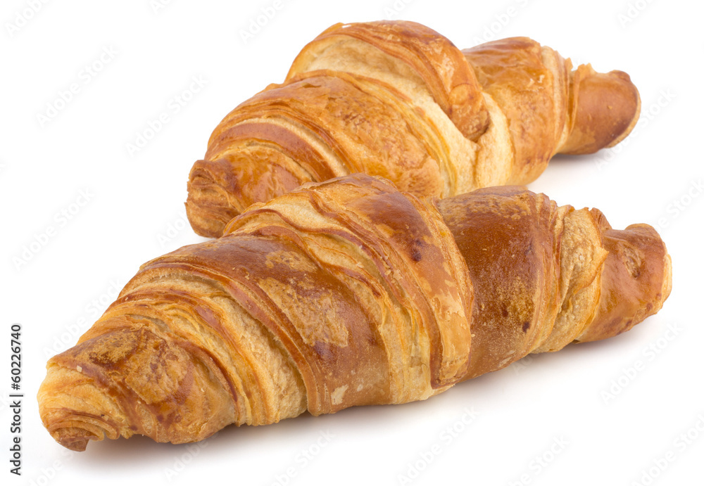 Croissant isolated on white background