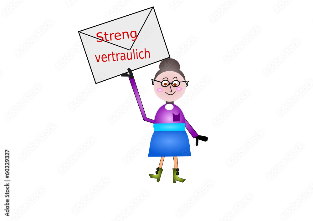 Frau mit Briefumschlag Frau mit Briefumschlag