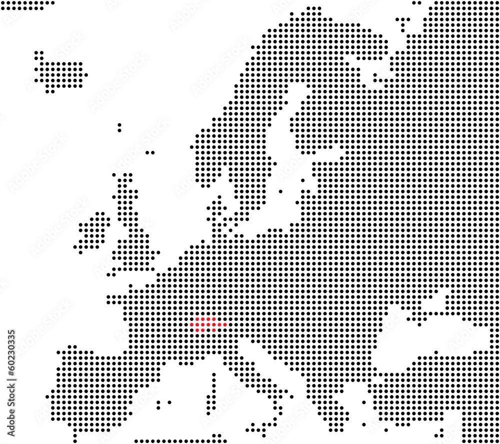 Schweiz - Serie: Pixelkarte Europa