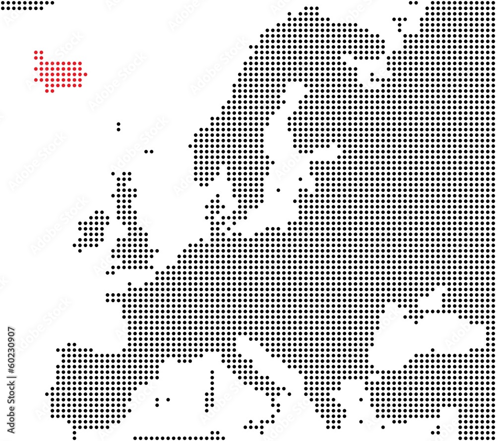 Island - Serie: Pixelkarte Europa