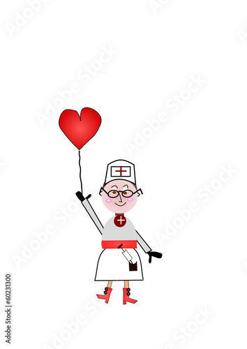 Krankenschwester mit Herz
