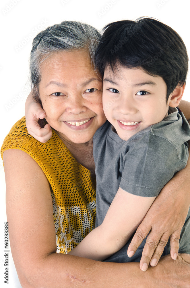 Obraz premium Grandmother with her grandchild