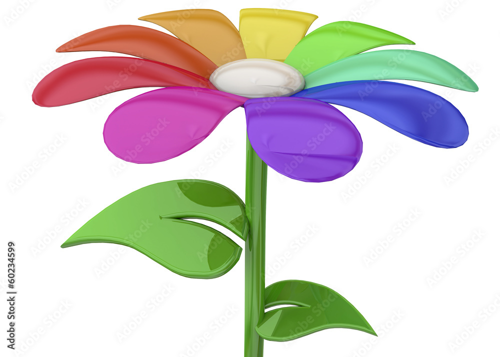 Naklejka premium Colorful Flower - 3D