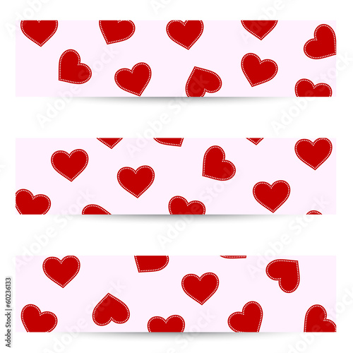 Valentine seamless banners photo