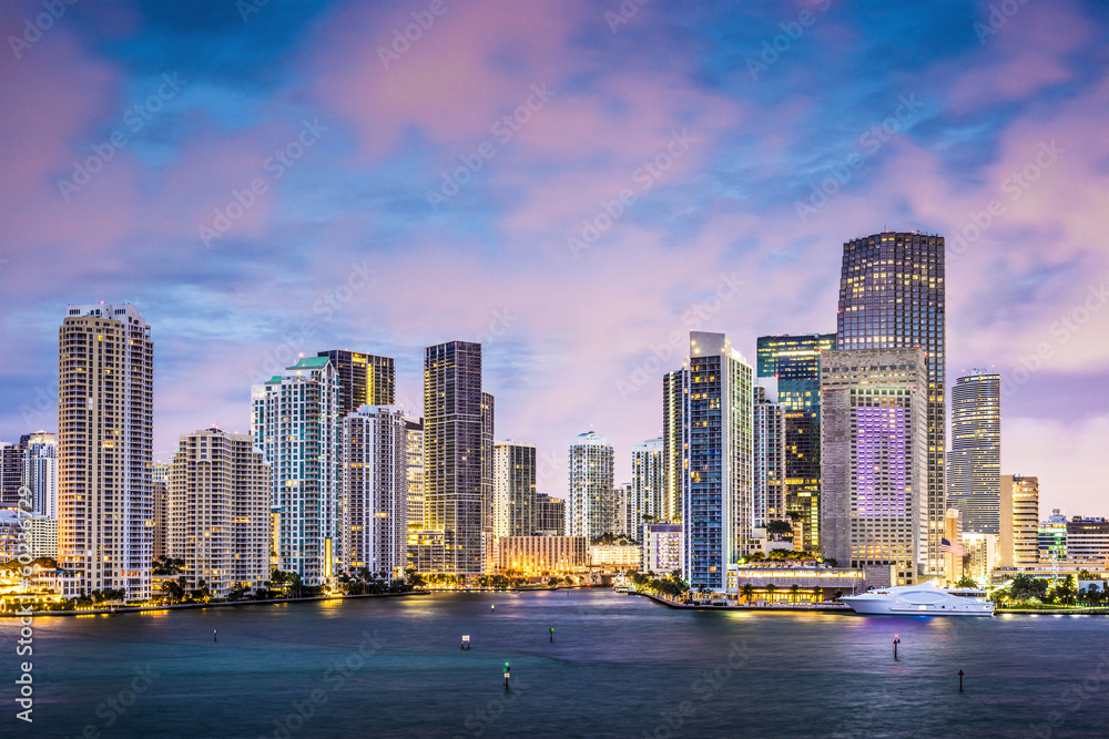 Obraz premium Miami, Floryda Skyline
