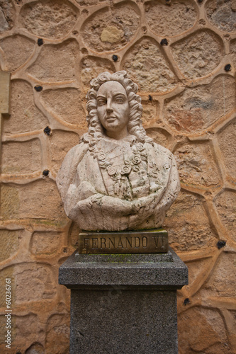 Bust of Spanish king Ferdinand VI the Learned in Alcazar castle,