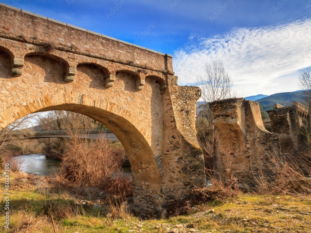 The ancient bridge at Ponte Novu, Corsica