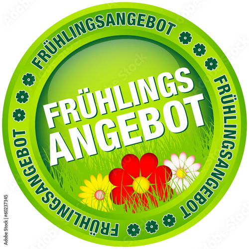Button "Frühlingsangebot" grün/rot