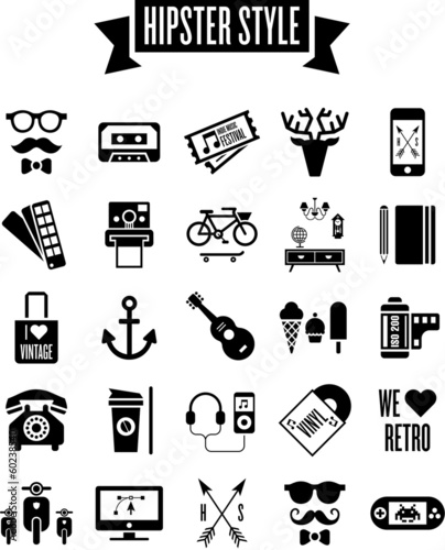 Hipster icons