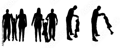 vector silhouette family