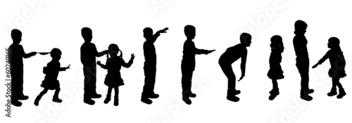 vector silhouette family