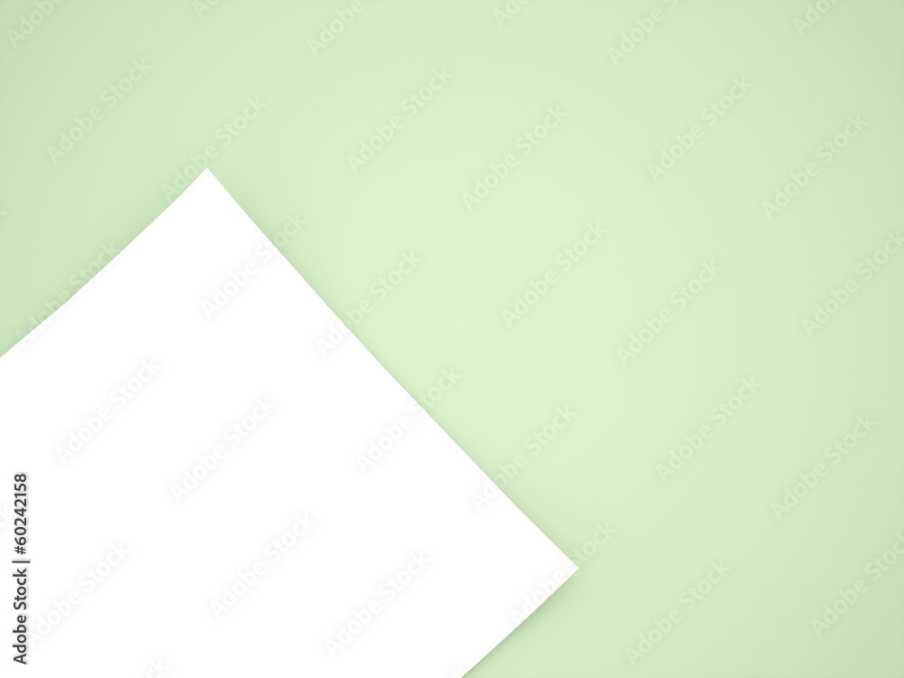 Blank paper on green Blank paper on green