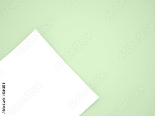 Blank paper on green