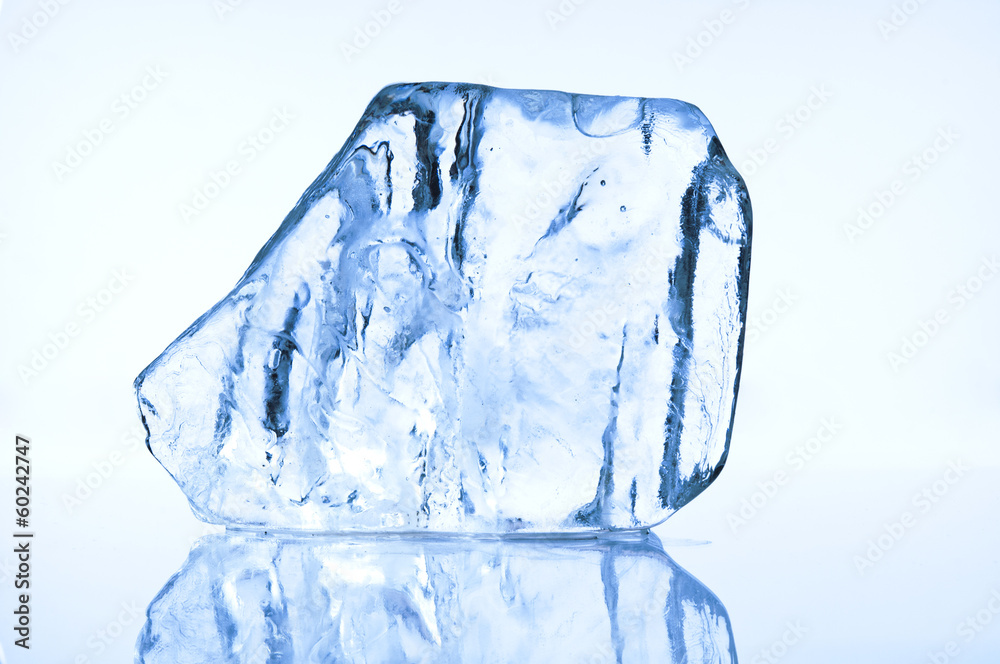 Blue ice block closeup Blue ice block closeup