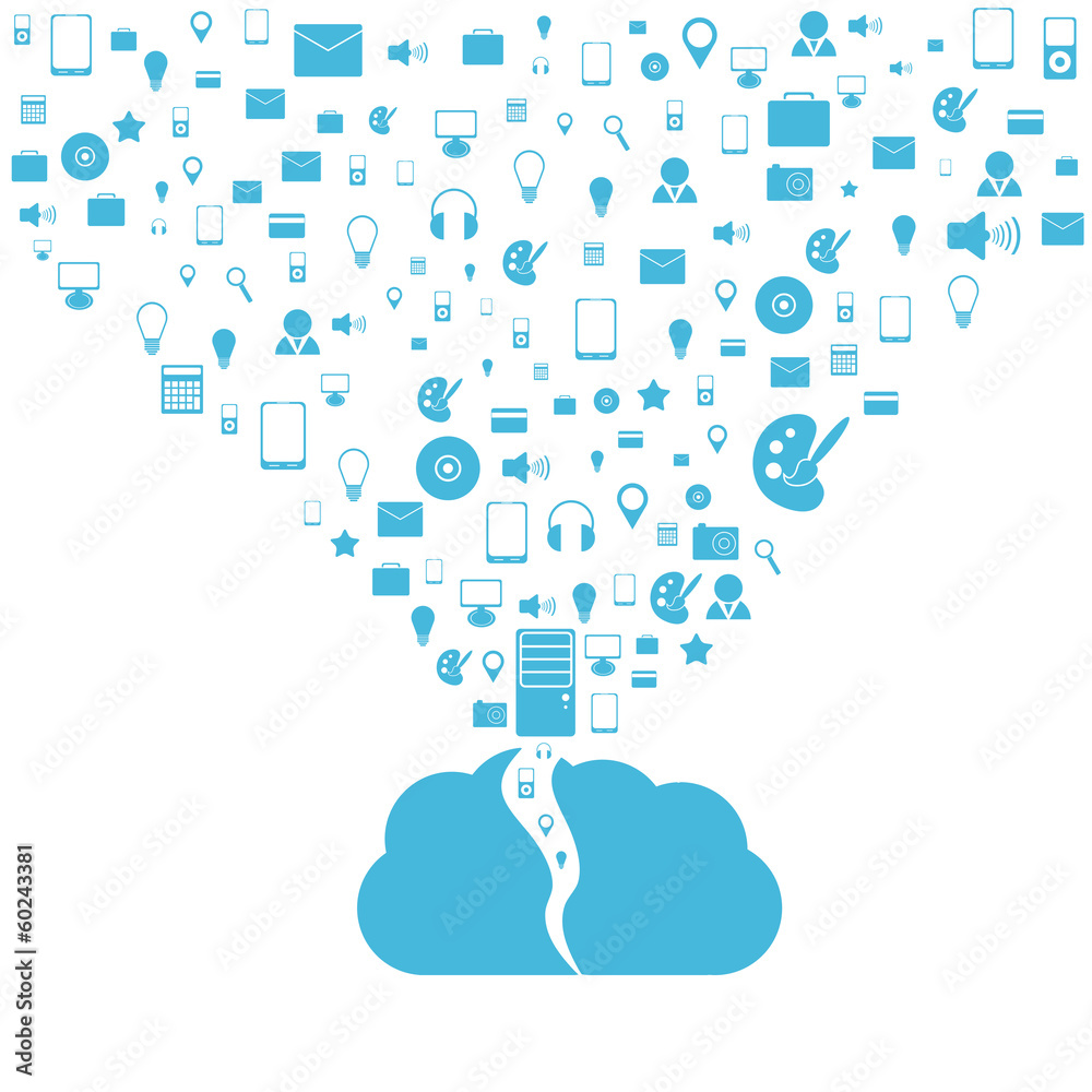 Cloud computing concept. Modern design template. Cloud computing concept. Modern design template.