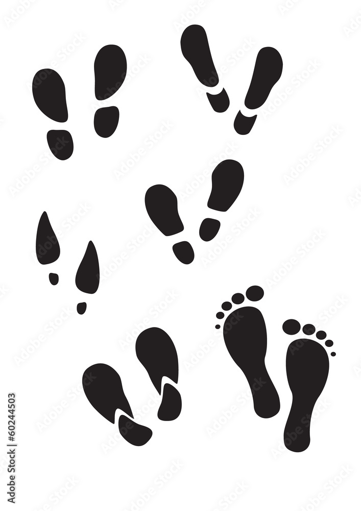 foot steps design elements foot steps design elements