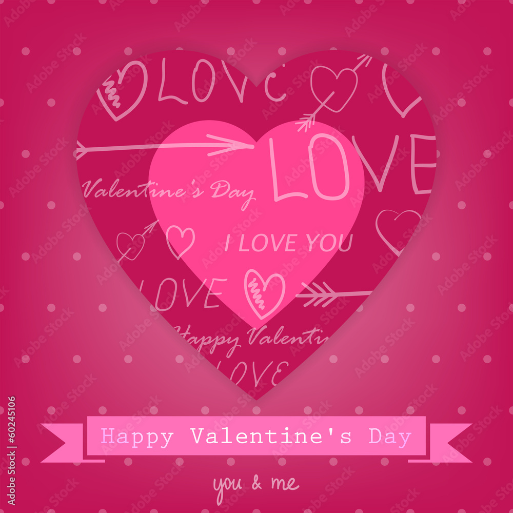 Beautiful background for Valentine's Day with heart