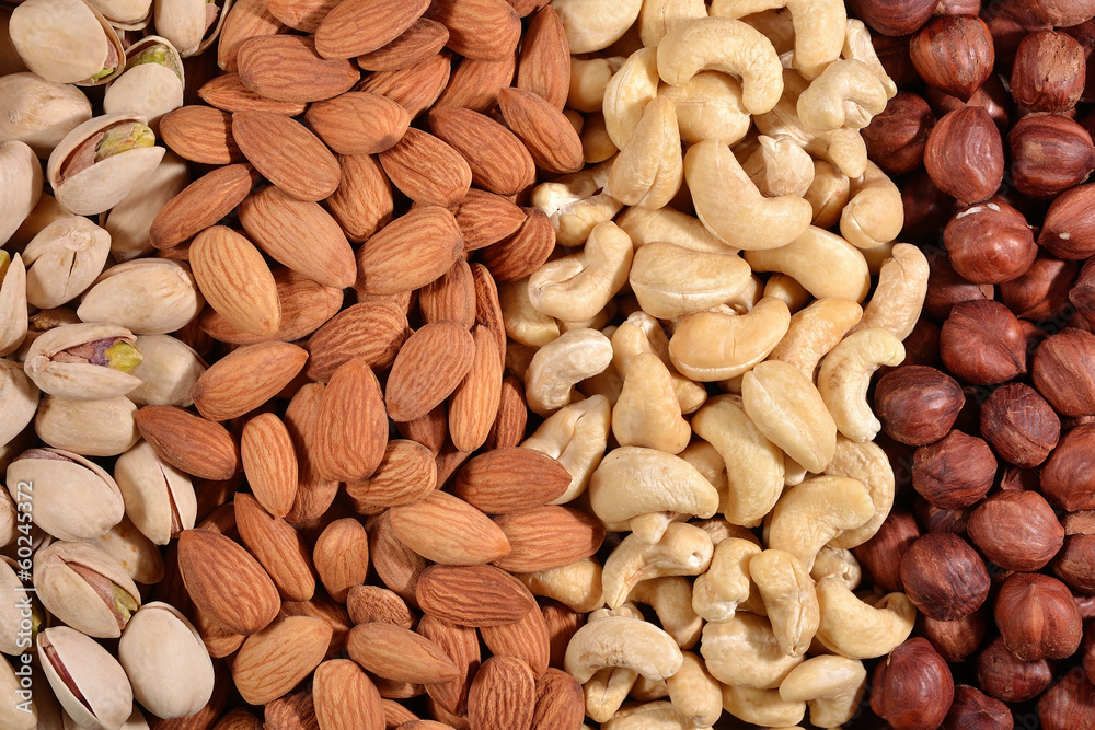 Assorted nuts background Assorted nuts background
