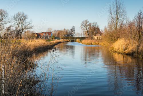 Dutch landscape at dusk