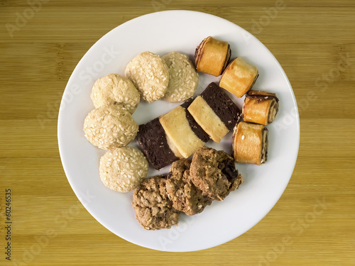 Sweet cookies on a plate
