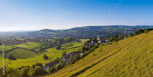 Idylliczny wiejski krajobraz, Cotswolds UK