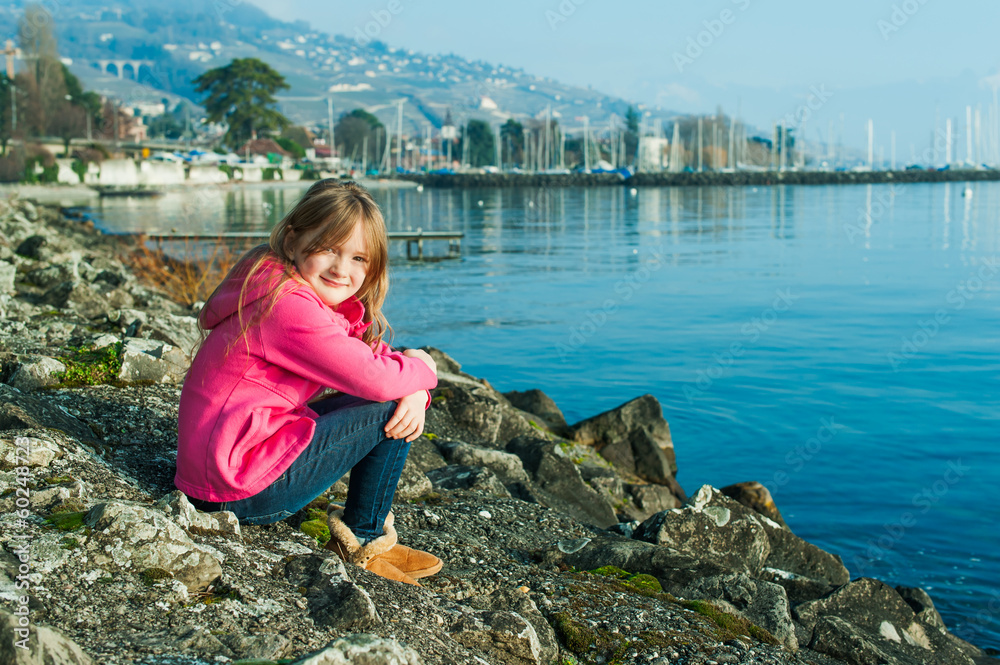Outdoor portrait of a beautiful little girl on a nice sunny day Outdoor portrait of a beautiful little girl on a nice sunny day