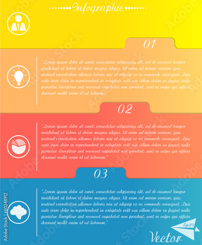 Colored infographic banners-vector illustration