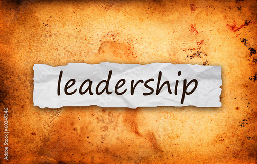 leadership title on piece of paper photo