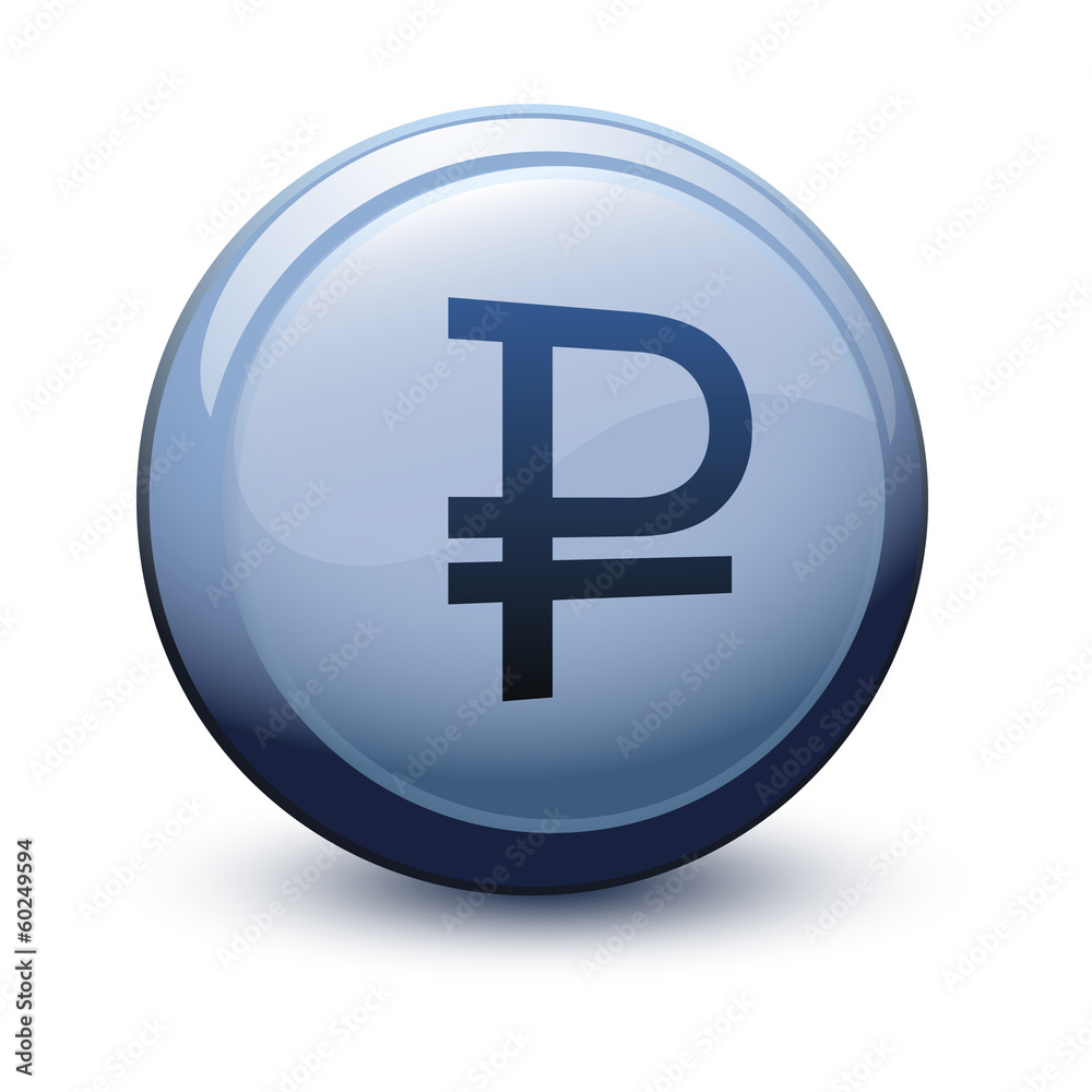 button 3d ruble