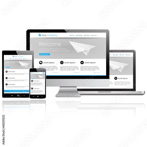 Responsive Web Design - Computer, Laptop, Tablet, Smartphone