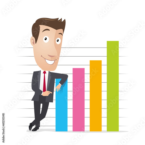 Business character - Statistic graph