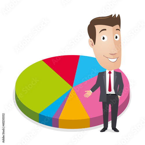 Business character - Statistic graph